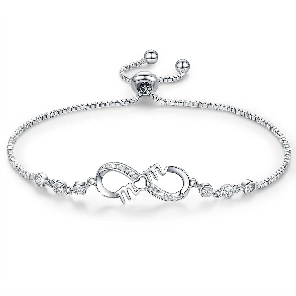 RAYSTAR Christmas Gifts for Mom, Infinity Love Bracelets for Mom, Birthday Gifts for Women Wife Mother