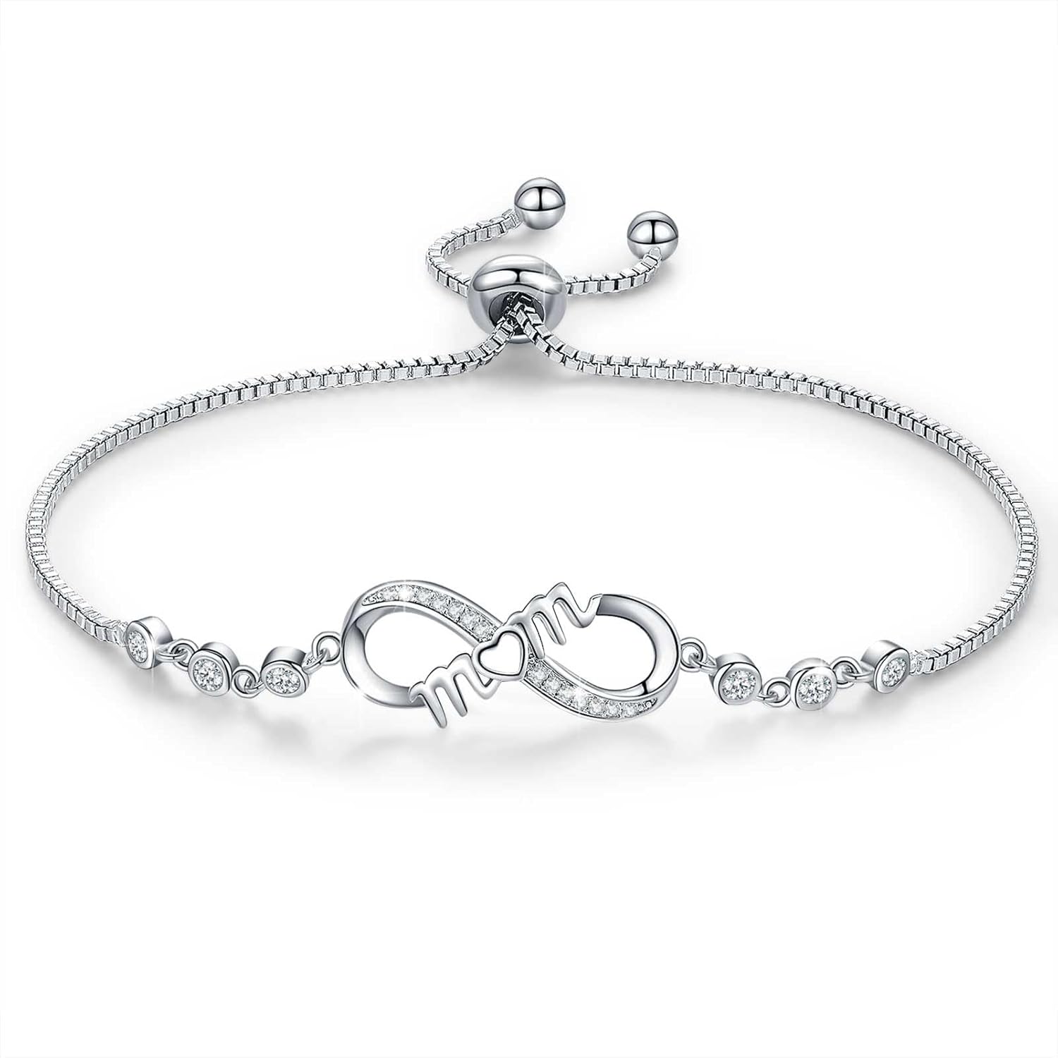 RAYSTAR Christmas Gifts for Mom, Infinity Love Bracelets for Mom, Birthday Gifts for Women Wife Mother