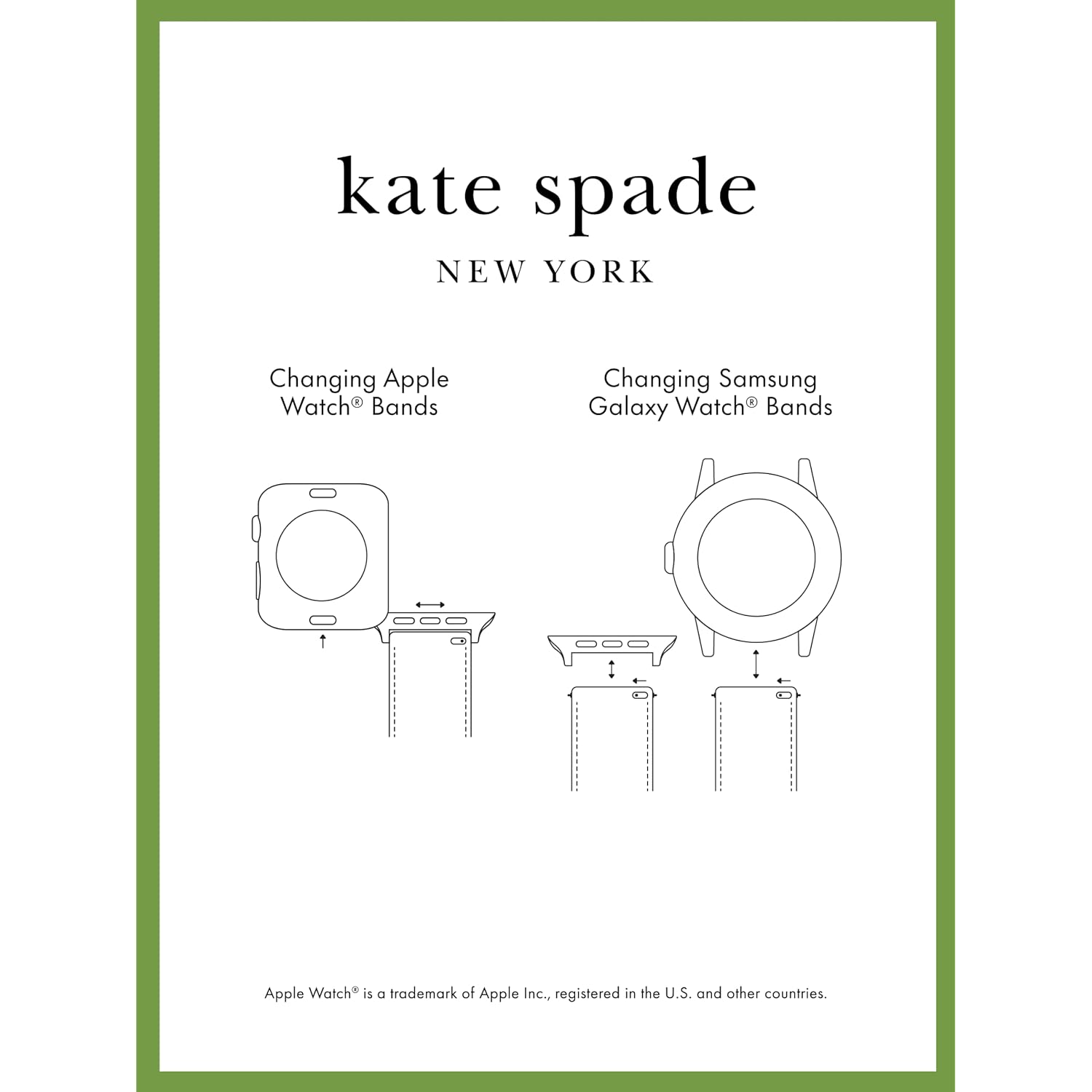 Kate Spade New York Designer Interchangeable Stainless Steel Band Compatible With Your 38/40/41Mm Apple Watch Series 9/8/7/6/5/4/3/2/1/Se
