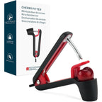 Kitchendao Cherry Pitter Tool, Larger Cross-Pitting Head, Cherry Core Remover With Safety Lock, Non-Slip Soft-Touch Handle, Dishwasher Safe