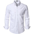 Jemitop Men'S Classic Lightweight Oxford Button Down Collar Shirts Business Casual Long Sleeve Dress Shirt With Pocket