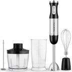 Upgrand 1100W 5-In-1 Immersion Blender Handheld, Black | 30 Speed Stick Blender With Turbo, 15,500 Rpm, Includes Whisk, Milk Frother, 500Ml Chopper & 600Ml Beaker