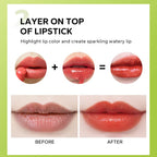 Beauty Glazed Big Brush Head Lip Oil, Ultra-Hydrating & Nourishing, Smooth Glossy Finish Lip Glow Oil, Shiny and Vegan Tinted Lip Gloss, Non-Sticky Formula (102# KISSY)