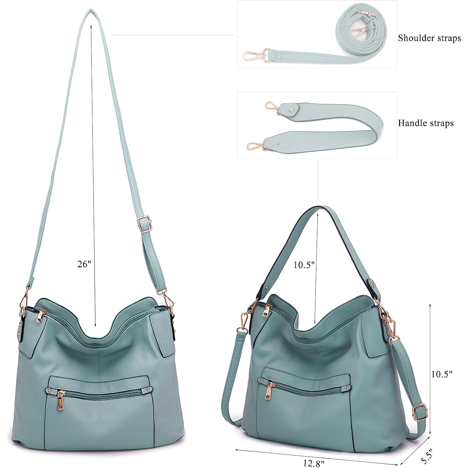 Large Crossbody Bags Ladies Shoulder Handbags Purse and Wallet Set for Women Totes Hobo Purses