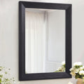Aazzkang Wall Mirror Black Wood Framed Rectangle Hanging Mirrors | Decorative For Bedroom Bathroom Living Room Farmhouse Entryway Small