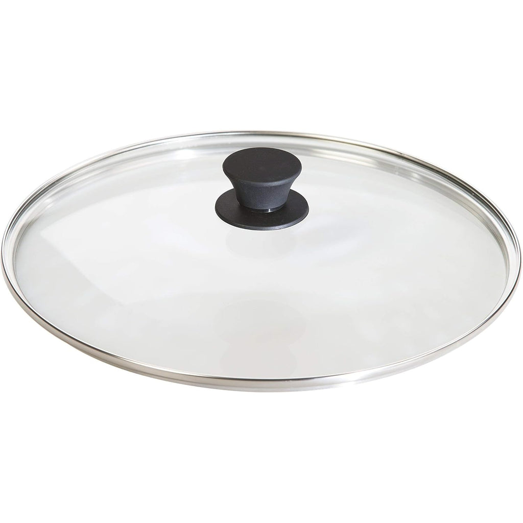 Lodge Round Tempered Glass Lid - Versatile Glass Lid for 12 Inch Skillets, Pans, and Dutch Ovens - Dishwasher Safe and Oven Safe up to 400° - 12 Inch