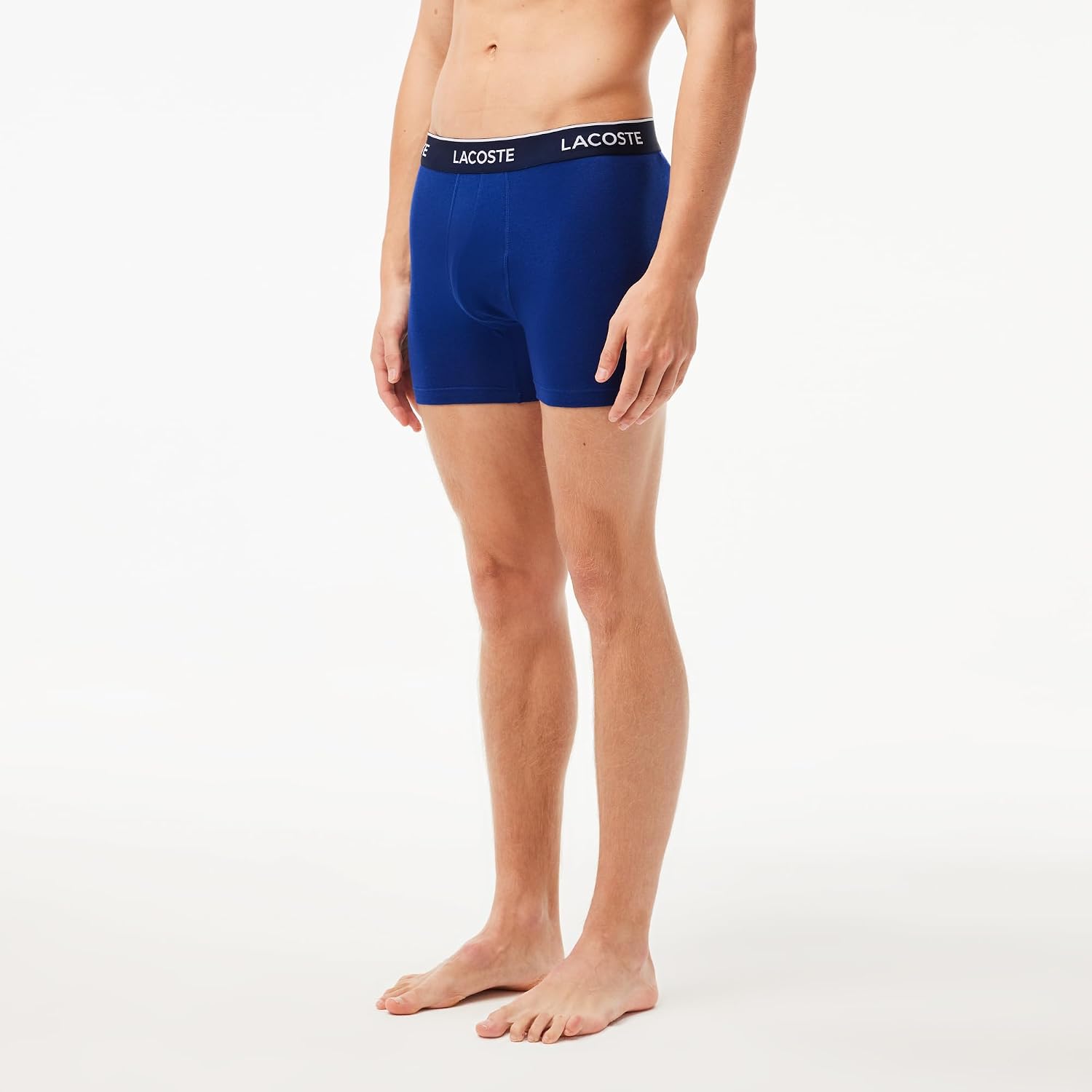 Lacoste Men'S Long Stretch Cotton Jersey Boxer Brief 3-Pack