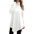 Justfashionnow Turtle Neck Shirts For Women Long Sleeve Tunic Tops To Wear With Leggings Dressy Casual Fall Clothes 2026