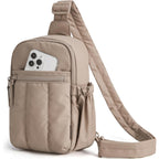 Bagsmart Small Crossbody Bags For Women, Puffer Sling Bag Fanny Packs, Purses Hobo Handbag For Daily Travel Hiking