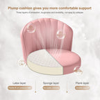 Small Round Rolling Desk Chair Armless Comfy Vanity Computer Chair With Low Backrest Pu Leather Height Adjustable Swivel Work Spa Chair