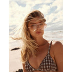 GUVIVI Oversized Aviator Sunglasses for Women Men 2026 70s Retro Gold Metal Sun Glasses Tangle Free Square Aviators Clear Frame - Champagne Lens