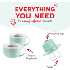 Dash My Mug Ice Cream Maker - Makes Single Serving of Gelato, Frozen Yogurt, Sorbet & More - Easy to Clean & Use - Aqua, 2 Bowls