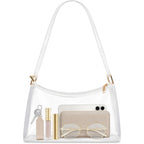 Bs-Vog Clear Purses For Women, Clear Shoulder Bag For Stadium Events, Small Stadium Hobo Handbag For Concert Outfits | Clear Purse