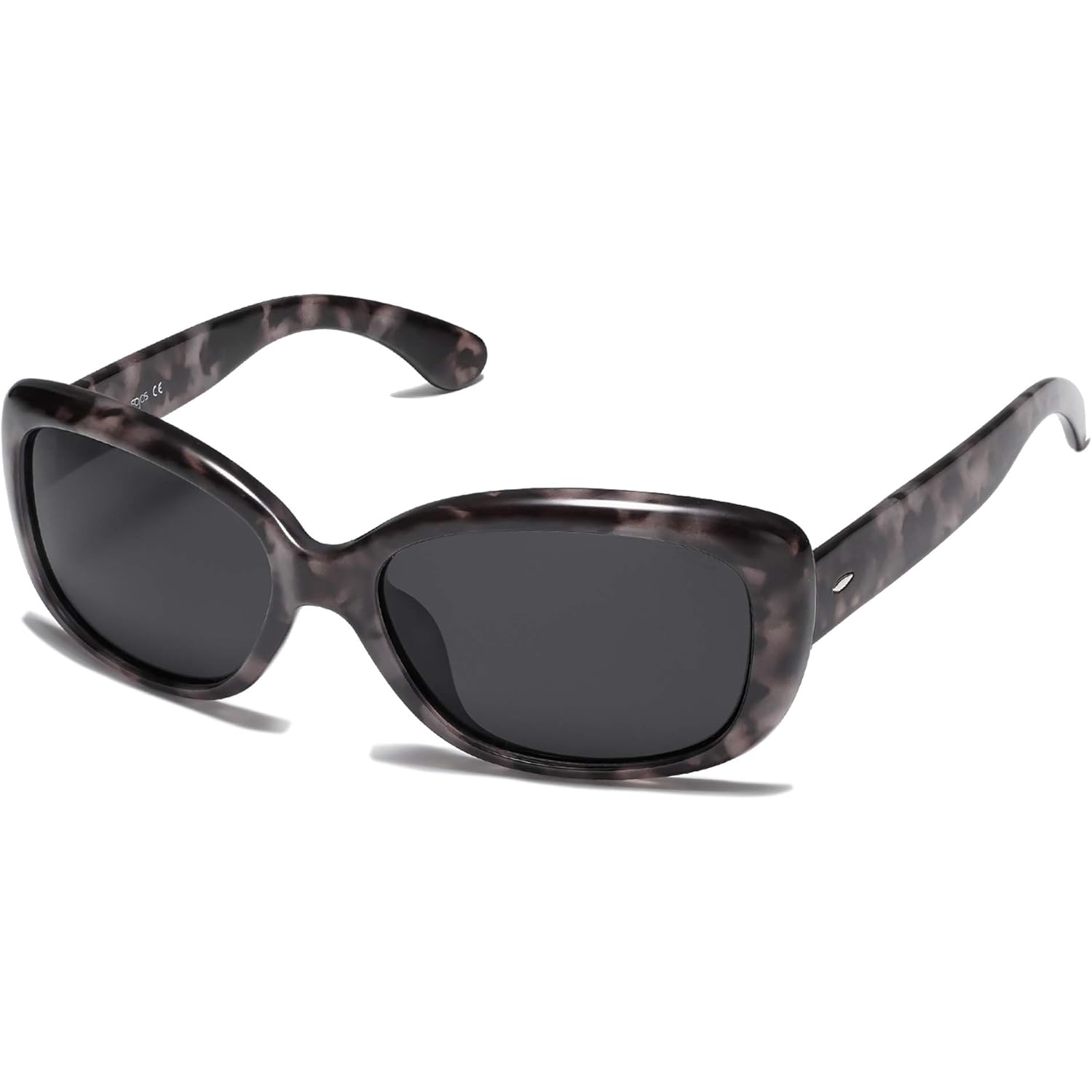 SOJOS Vintage Square Sunglasses for Women Polarized UV Protection Havana Frame SJ2111