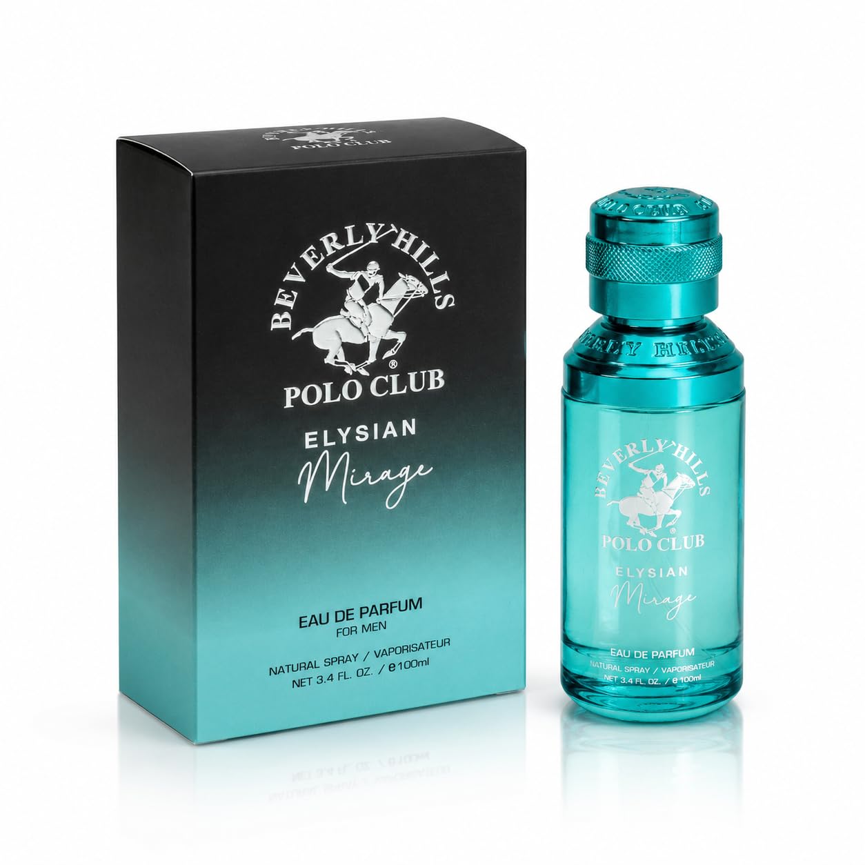 Beverly Hills Polo Club Elysian Mirage Eau De Parfum For Men – 3.4 Fl Oz / 100Ml | Fresh Citrus & Ginger Cologne | Long Lasting All Day Wear