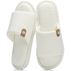 Open Toe Slippers For Women With Memory Foam Slip On House Slippers Indoor Outdoor Anti-Skid Soft Birthday Gifts For Women Her Mom