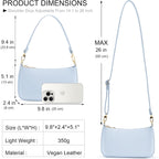 Shoulder Bag for Women Retro Vegan Leather Classic Clutch Tote HandBags Purses with Zipper Closure