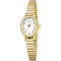 Civo Small Gold Watches For Women: Stretch Expansion Band Easy Read Watch | Dainty Oval Analog Ladies Watch For Small Wrists Under 5.9", Arabic Numerals, Daily Wear Gift For Mom Wife Daughter Birthday