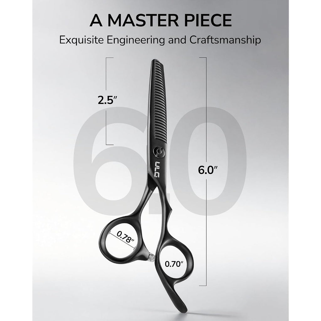 Ulg Texturizing Shears – Professional Stainless Steel, 30-Teeth Thinning Scissors, Teflon Coated, Deer Tooth Blades For Precise Thinning And Layering, Ideal For Stylists And Barbers