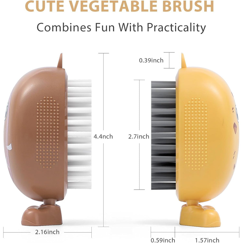 Vegetable Brush Scrubber, Potato Mushroom Scrubber Brush Cleaning Veggie Fruit Wash Cleaner For Food, 2 Pcs