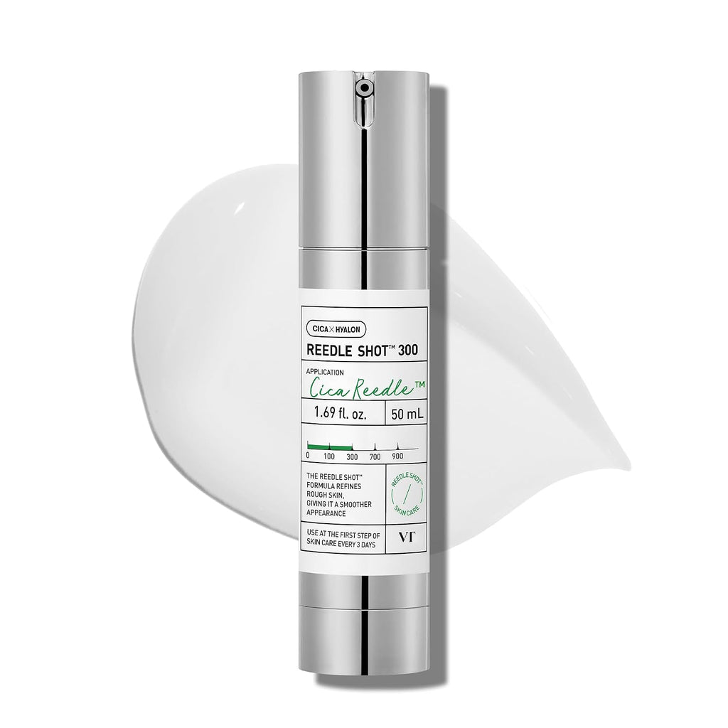 Vt Cosmetics Cica Reedle Shot 300, Advanced Night Exosome, Microneedling Serum, Centella Asiatica, Hyaluronic Acid, Propolis, Soft Skin, Regeneration, Glass Skin, Korean Skin Booster 1.69Fl Oz (50Ml)