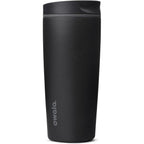 Owala Smoothsip Slider Ceramic-Lined Insulated Stainless Steel Coffee Tumbler, No Metallic Taste Reusable Travel Mug, Hot Iced Coffee Cup, Bpa Free 20 Oz, Very, Very Dark