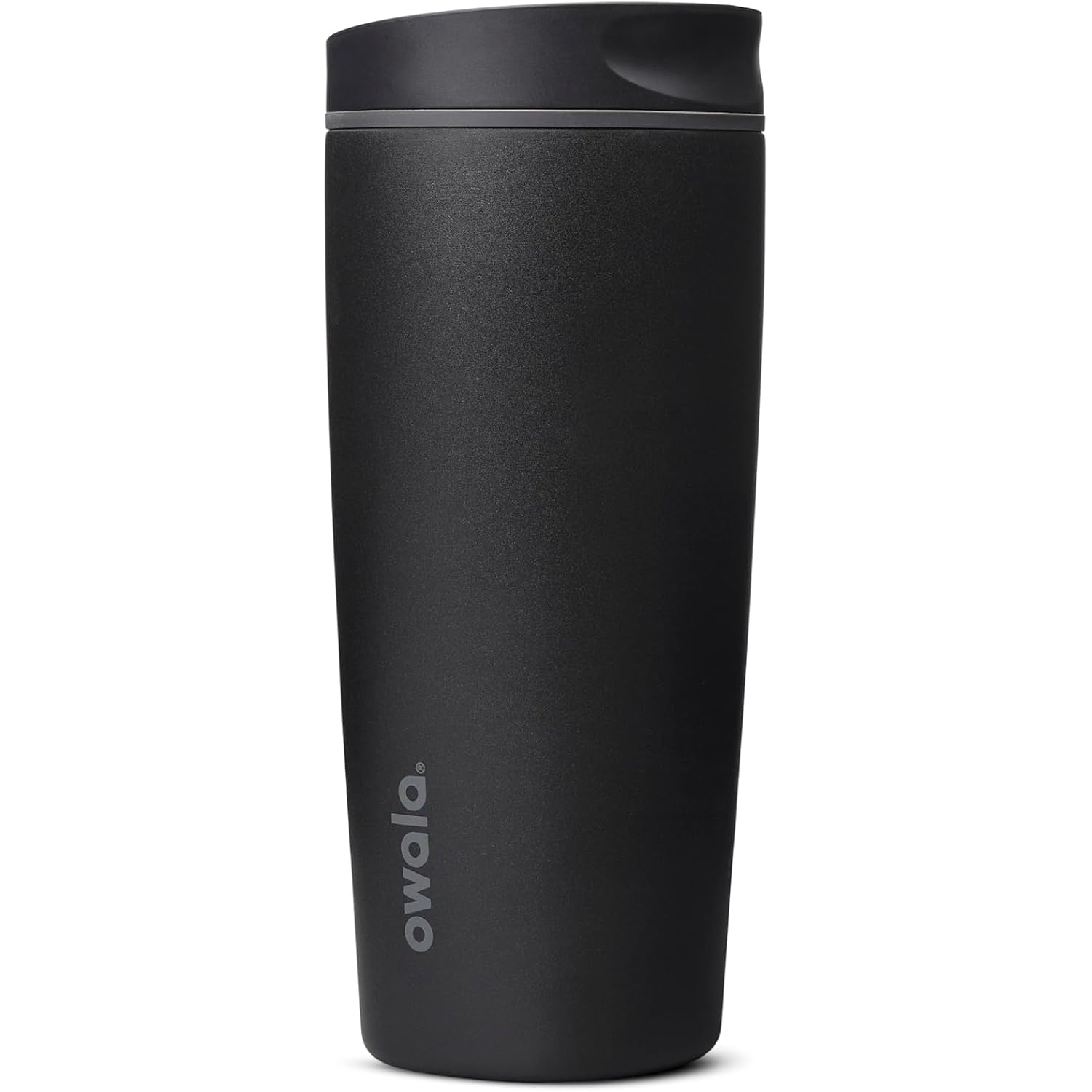 Owala Smoothsip Slider Ceramic-Lined Insulated Stainless Steel Coffee Tumbler, No Metallic Taste Reusable Travel Mug, Hot Iced Coffee Cup, Bpa Free 20 Oz, Very, Very Dark