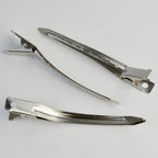 24 Packs Duck Bill Clips, Bantoye 3.5 Inches Rustproof Metal Alligator Curl Clips With Holes For Hair Styling, Hair Coloring, Silver