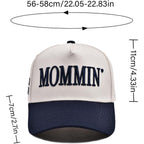 Mommin Trucker Hat For Women Embroidered Mom Baseball Cap Adjustable Canvas Vintage Hat For Casual Wear