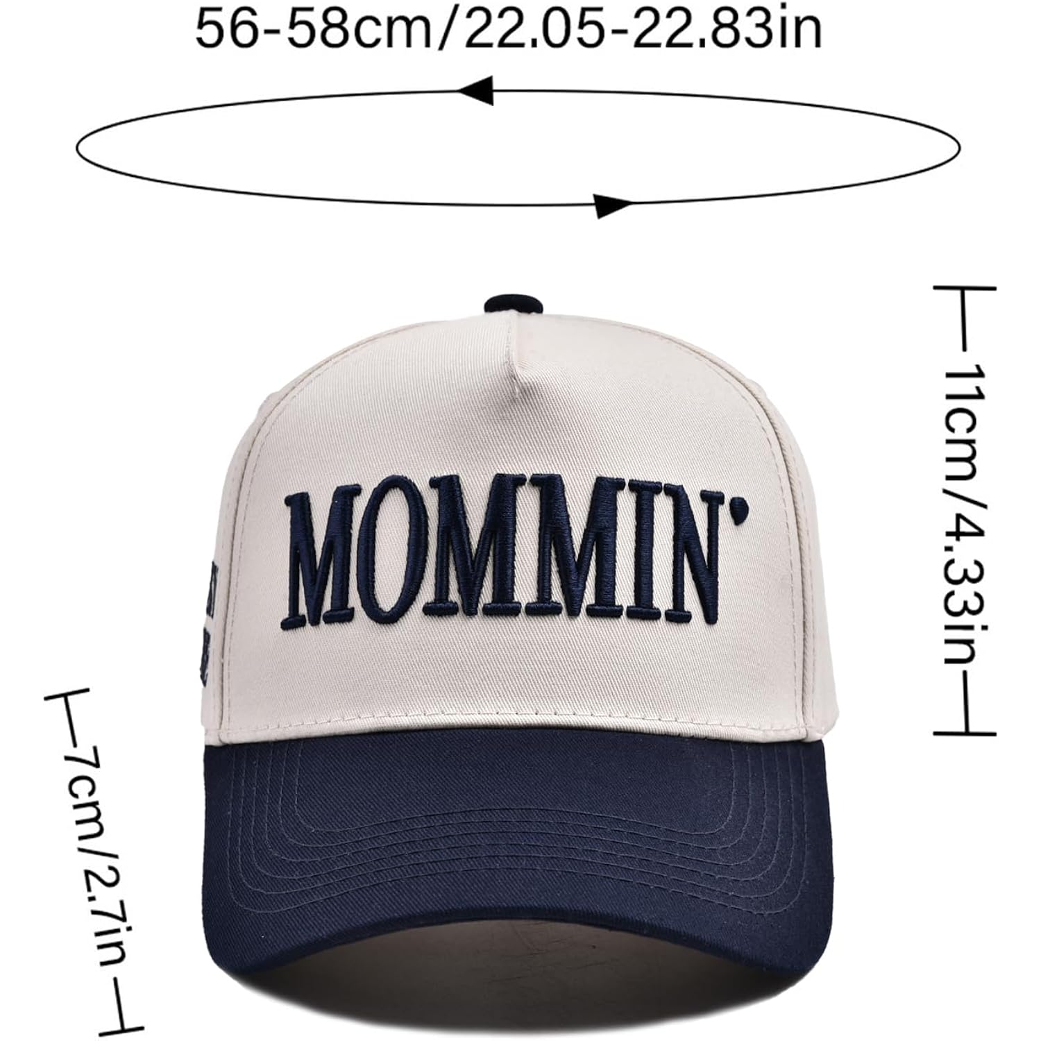 Mommin Trucker Hat For Women Embroidered Mom Baseball Cap Adjustable Canvas Vintage Hat For Casual Wear