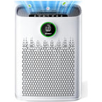 Air Purifiers For Home Large Room, Cover Up To 2400 Ft² With True Hepa Filter, Smart Mode, Pm2.5 Air Quality Display, 22Db Sleep Mode, Aromatherapy With 2X-Purification & 360°Air Outlet, Hap603