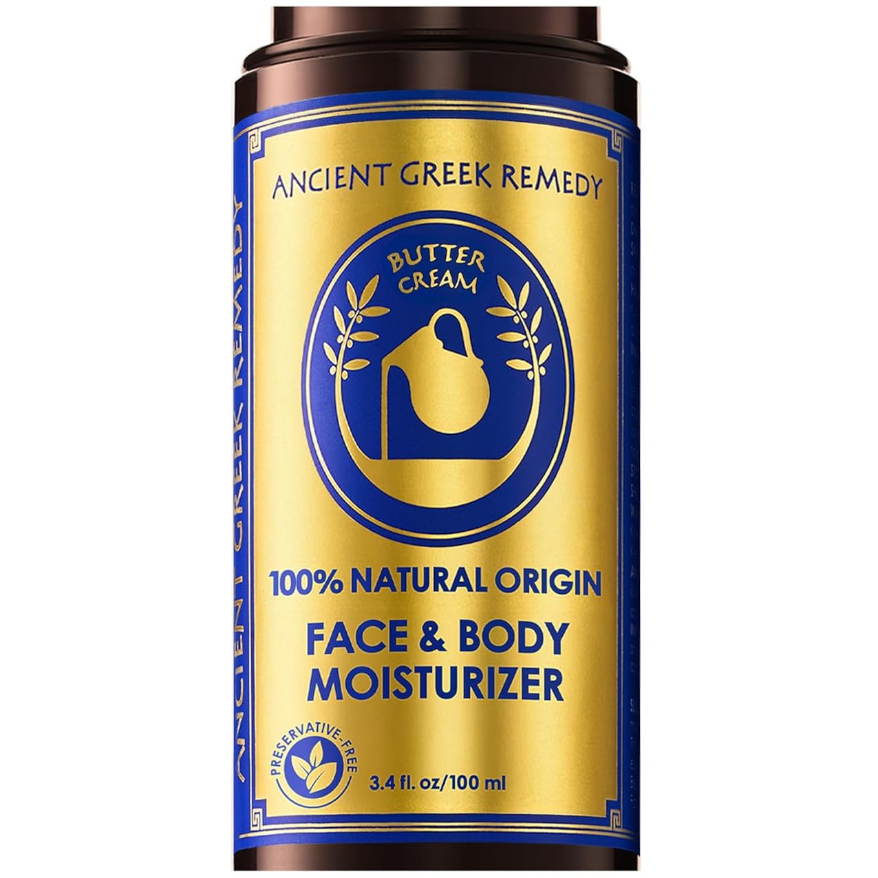 Ancient Greek Remedy Organic Face Moisturizer For Dry Skin - Anti Aging Face & Body Butter Cream - Almond, Jojoba, Olive, Rosehip, Vitamin E, Lavender Oil. Natural Lotion For Women & Men 3.4 Oz