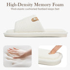 Open Toe Slippers For Women With Memory Foam Slip On House Slippers Indoor Outdoor Anti-Skid Soft Birthday Gifts For Women Her Mom