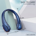 Asnug Neck Fan, Usb Rechargeable Personal Fan, 4000 Mah Battery Operated, 3 Speeds Adjustable, Faster Cooling, Ultra Quiet, Suitable For Home, Office, Travel, Sports