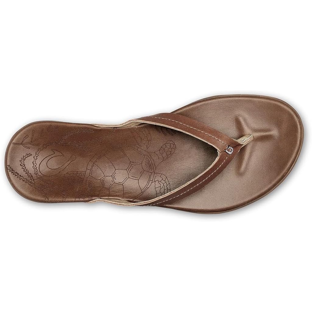 Olukai Honu Women'S Beach Sandal, Soft & Comfortable Full-Grain Leather, Easy Slip-On Flip-Flops, Everyday, All-Day Comfort & Style
