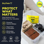 Rechargeable Desiccant Packs (5 Pack), Color Indicating Silica Gel Moisture Absorber For Storage Bins, Totes, Suitcases & 3D Printer Filament, 100G