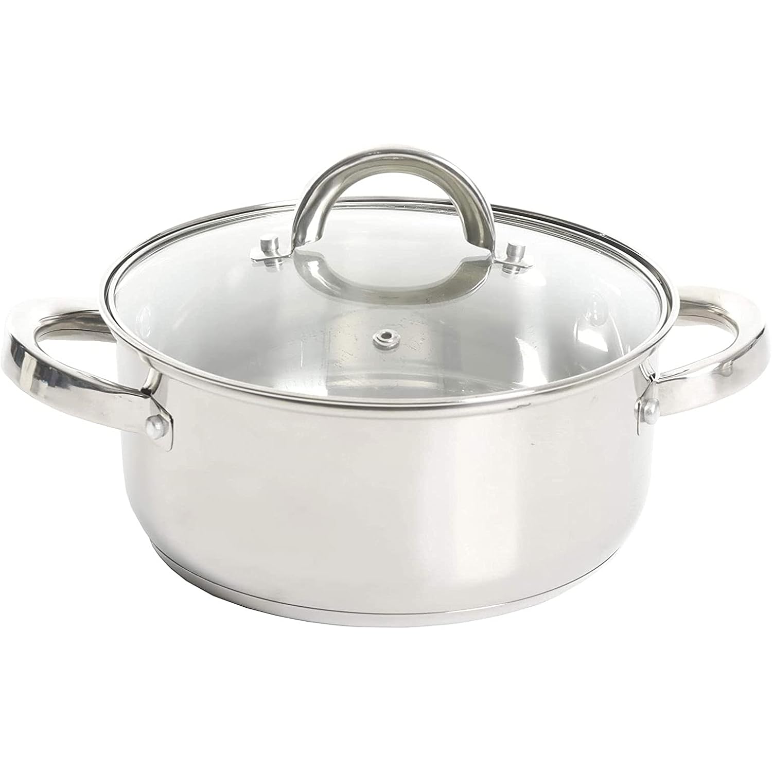 Oster Dutch Oven with Steamer Basket 3-Quart - Sangerfield Stainless Steel, Stovetop Steamer for Vegetables, Rice & Tamales, Dishwasher Safe