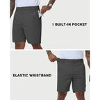 Ntrlv Men'S Golf Dress Shorts 7 Inch Casual Work Shorts For Men Lightweight Stretch Quick Dry With Muilt Pockets