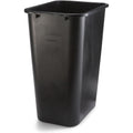 COASTWIDE Professional Indoor Trash Can Without Lid, Black Soft Molded Plastic, 10.25 Gallon