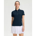 M Maelreg 5-Button Polo Shirts For Women Stretch Dry Fit Performance Lightweight Contrast Collared Golf Shirts Short Sleeve