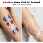 4Th Of July Outfits For Women,Patriotic Red White And Blue Body Glitter Stick,Sparkling Face Hair Glitter,American Flag Makeup For Independence Day Anniversary (2Pc)