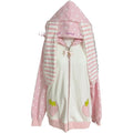 Pokn Y2K Zip Up Hoodie Women Bunny Ear Long Sleeve Hoodies Harajuku Cutecore Jojifuku Kawaii Sweatshirt Shoujo Clothes