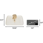 Clutch Purses For Women, Formal Evening Handbags, White Clutch For Wedding