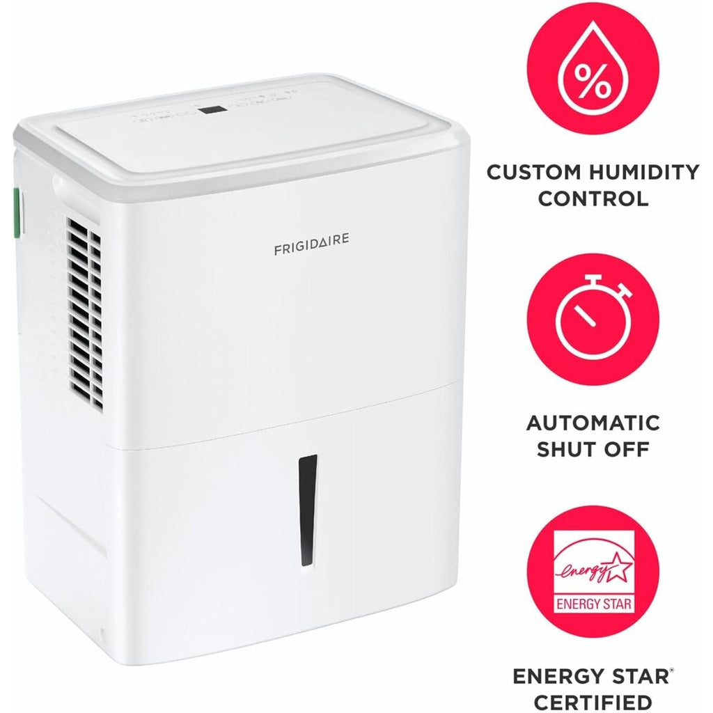 Frigidaire 50 Pint Dehumidifier W/Wifi | Portable, Quiet, Energy Efficient, Humidity Absorber, Moisture Extractor, For Bedroom Living Room Garage Attic Crawl Space