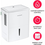 Frigidaire 50 Pint Dehumidifier W/Wifi | Portable, Quiet, Energy Efficient, Humidity Absorber, Moisture Extractor, For Bedroom Living Room Garage Attic Crawl Space