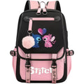Stitch School Backpack Cute Daypack Rainbow Bookbag Pink Schoolbag Kid Backpack For Gifts (Stitch-2)