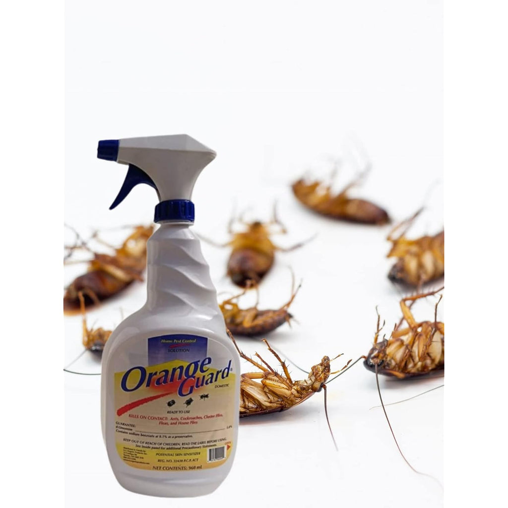 Orange Guard Home Pest Control Spray With D-Limonene | All-Natural Food Grade Orange Peel Oil For Bugs, Ants, Roaches, Fleas, Palmettos And Silverfish - 32Oz