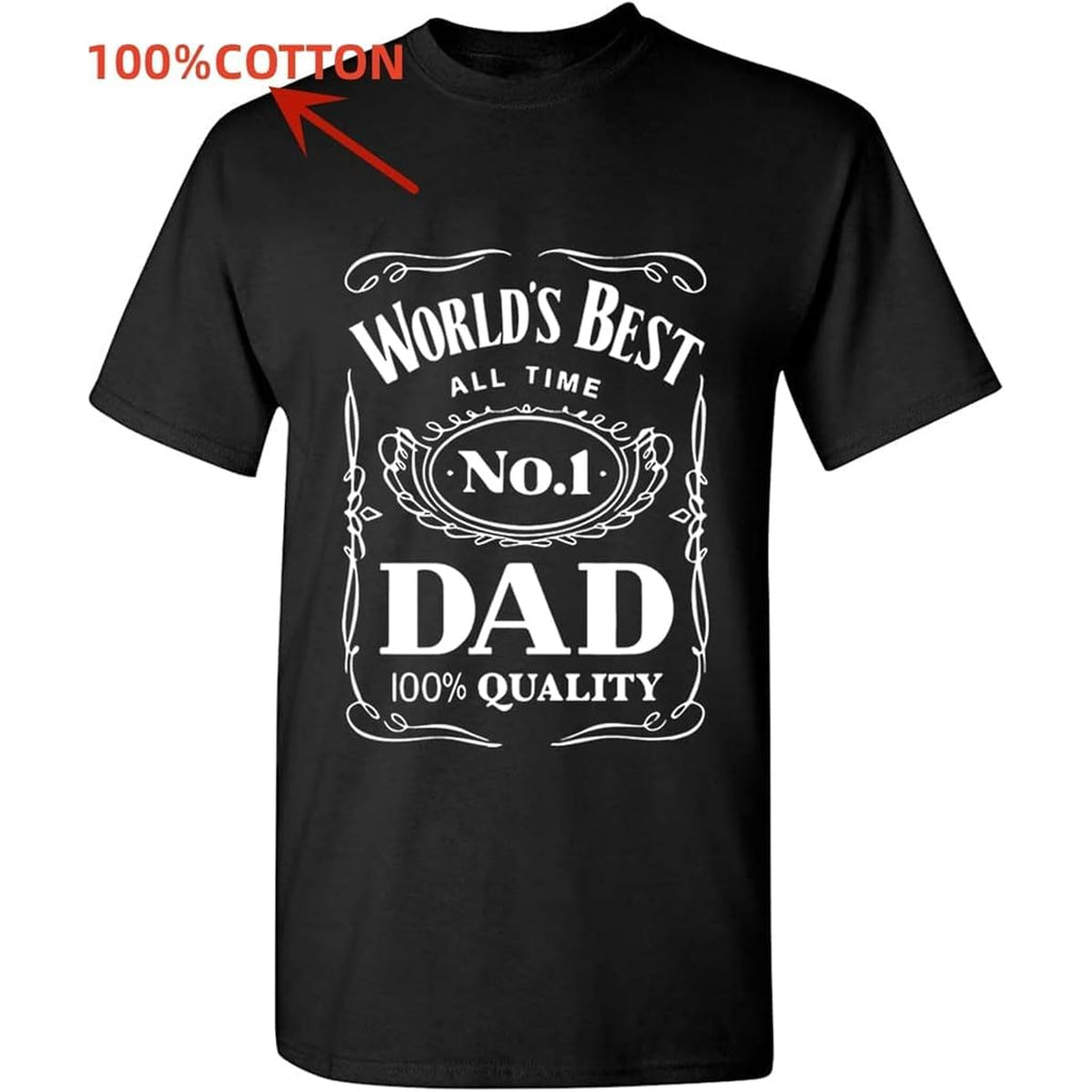 World´S Best No. 1 Dad Daddy Father Day Giftst-Shirt Black