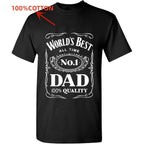 World´S Best No. 1 Dad Daddy Father Day Giftst-Shirt Black