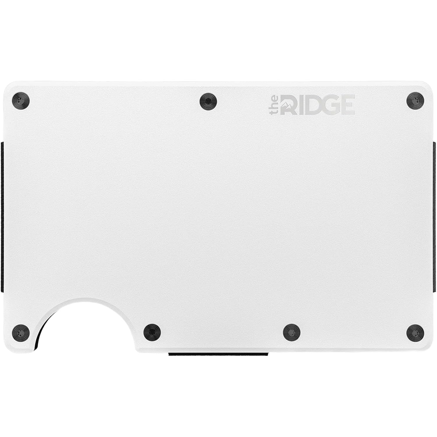 The Ridge Wallet For Men - Slim Minimalist Compact Wallet And Card Holder, Rfid Protected Front Pocket Wallets For Men With Integrated Money Clip (Polar White)